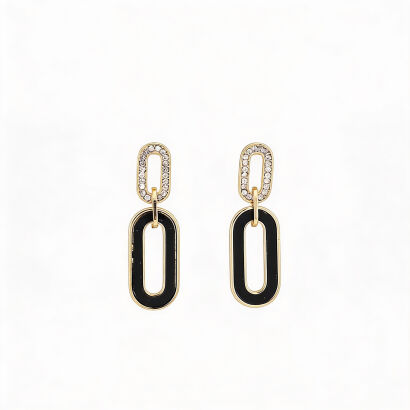 Kolczyki "Miejski Szyk" – Geometryczne Złote Ogniwa