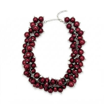Naszyjnik "Burgundowa Kaskada"