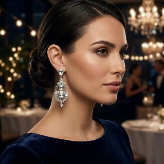 Kolczyki Wieczorowe z Kryształami 