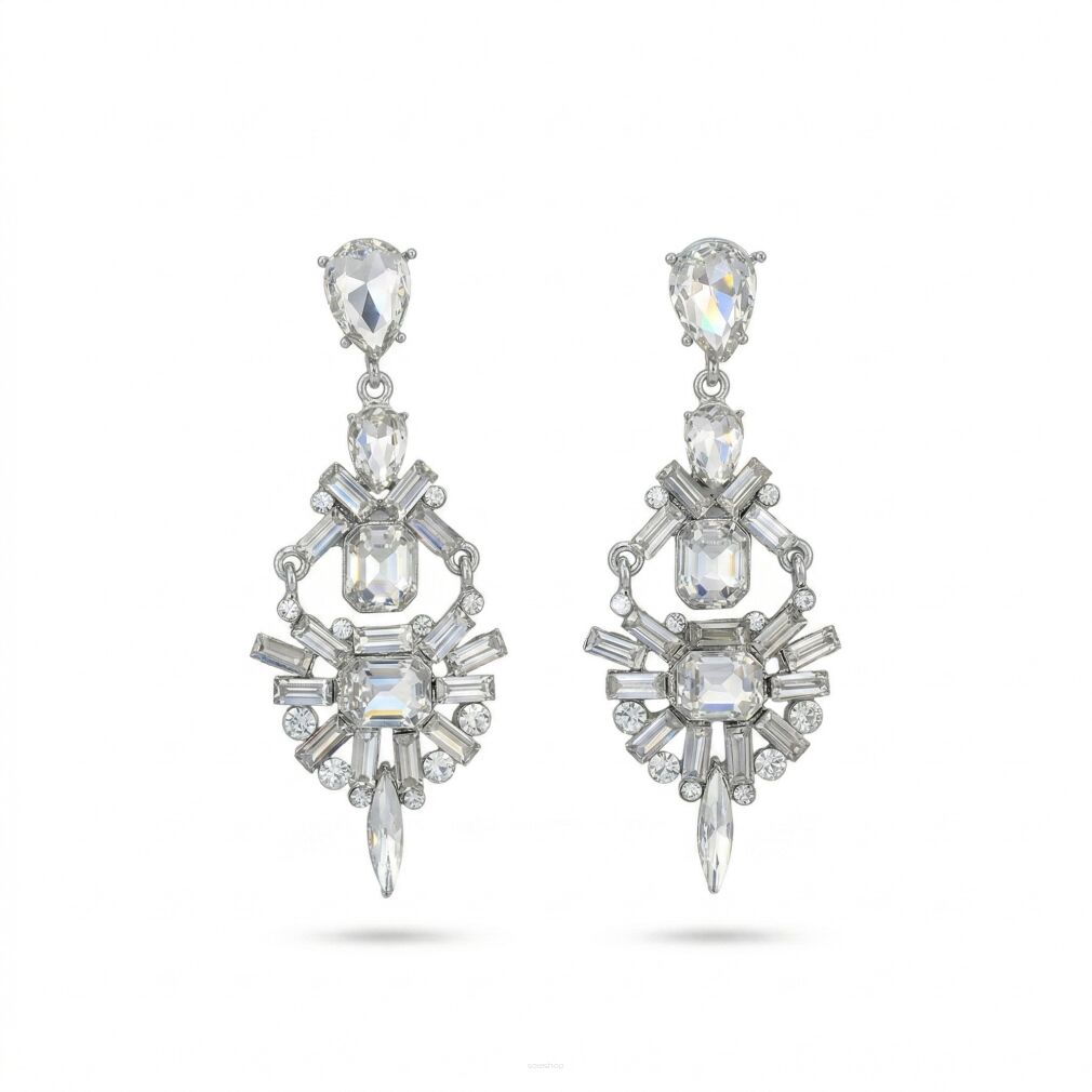 Kolczyki Wieczorowe z Kryształami 